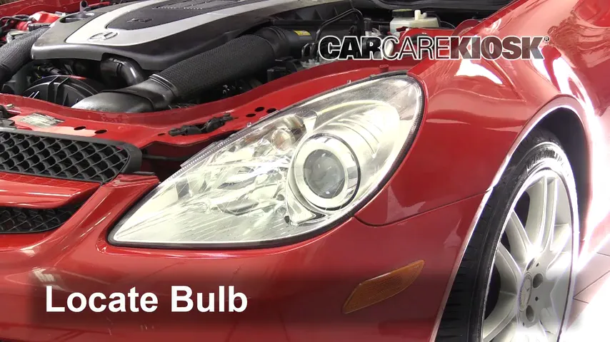 2009 Mercedes-Benz SLK300 3.0L V6 Lights Highbeam (replace bulb)
